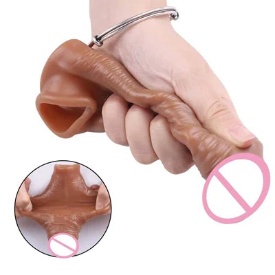 Top-Notch Real Skin Realistic Dragon Condom (6.7 Inch)