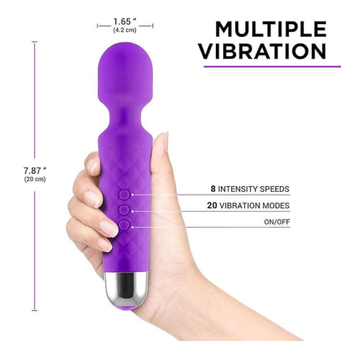 Electric Handheld Massager for Female with 20 Vibration Speeds