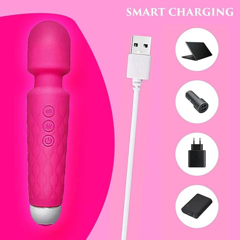Electric Handheld Massager for Female with 20 Vibration Speeds