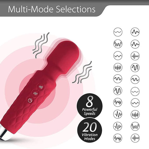 Electric Handheld Massager for Female with 20 Vibration Speeds