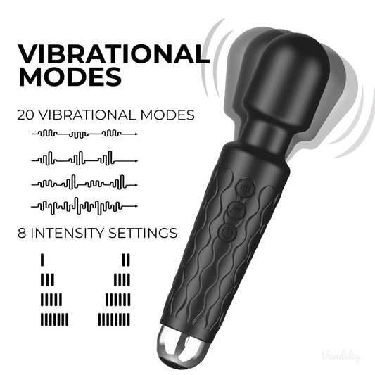 Electric Handheld Massager for Female with 20 Vibration Speeds