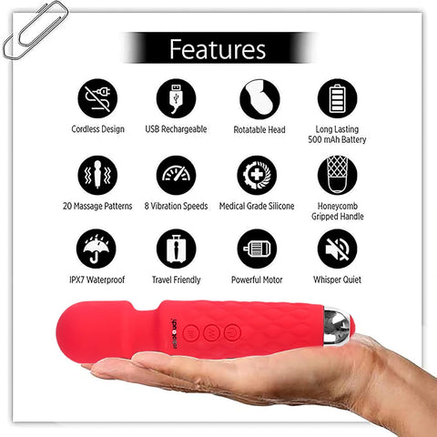HealthSense Magic-Vibe Cherry Body Massager