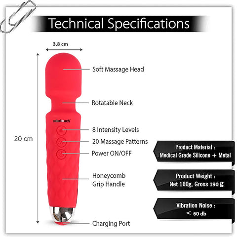HealthSense Magic-Vibe Cherry Body Massager