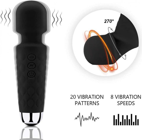 Electric Handheld Massager for Female with 20 Vibration Speeds